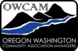 Oregon Washington Community Association Managers (OWCAM) logo representing education, networking, and professional development for community association managers.