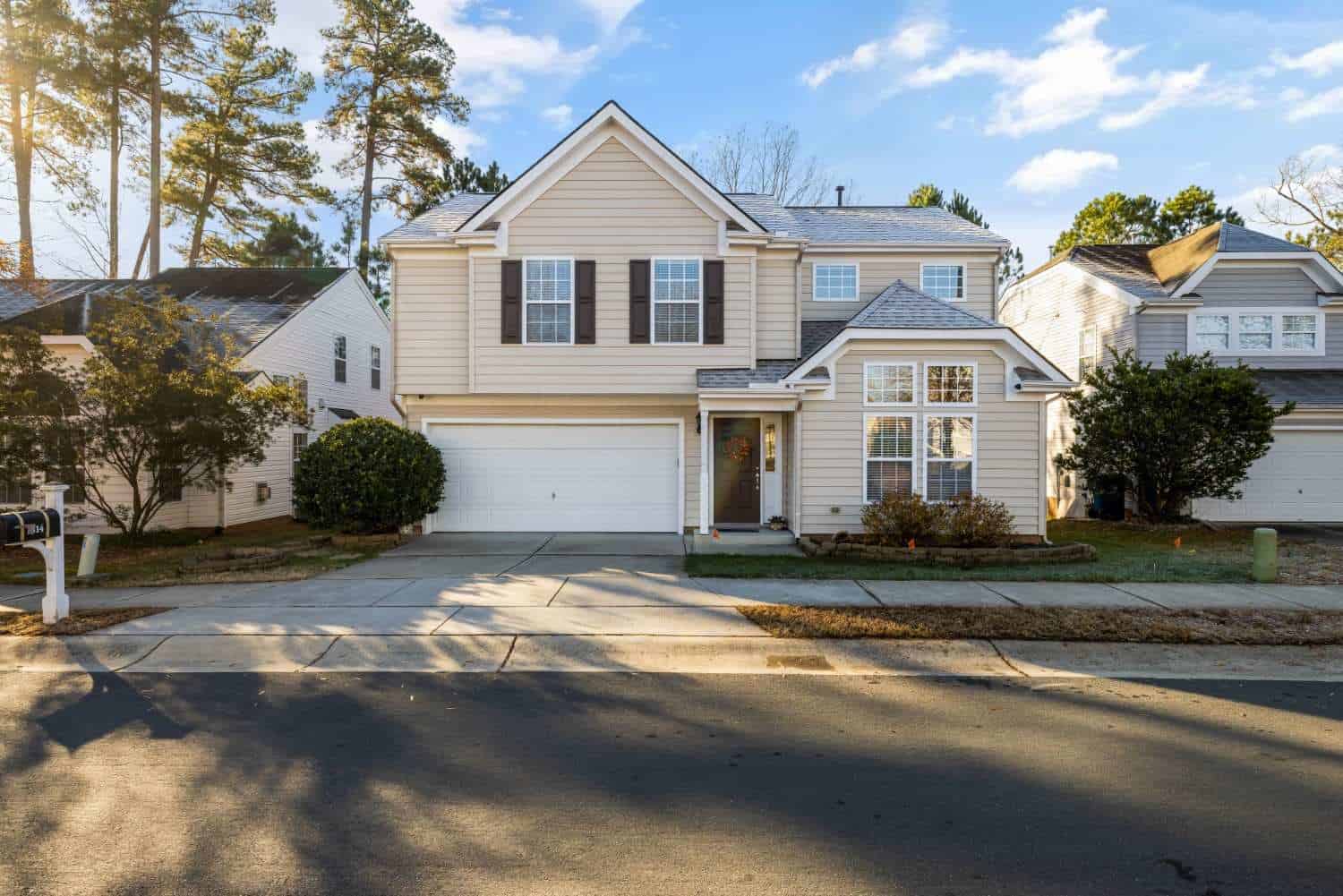 Well-maintained suburban homes in an HOA-managed community.